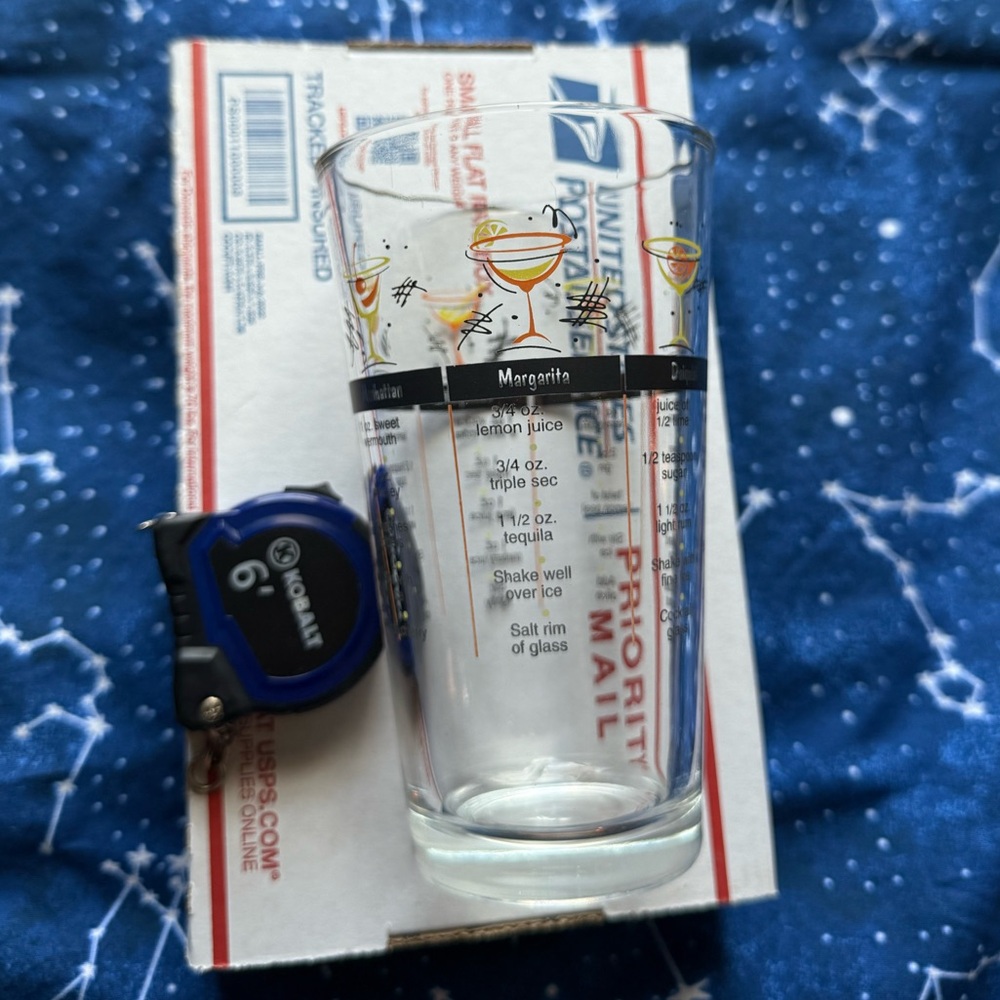 💜 VINTAGE Libbey 90's Mixed Drink Cocktail Recipe Tumbler Glass